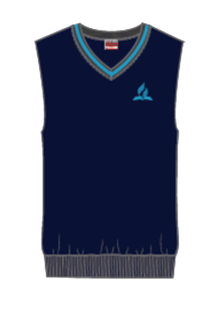 Seventh-day Adventist College Vest Navy/Cyan